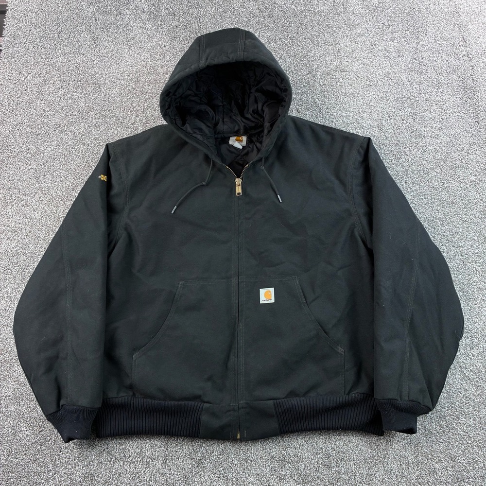 Carhartt Extremes Active Jacket Mens XL Black Nylon Arctic Quilt Lined J133 BLK